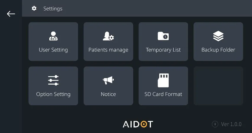 Cerviray_App_18_Setting_Page