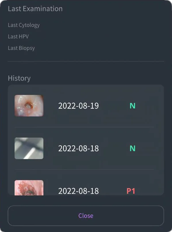 CervirayExpert_12_LastExaminations