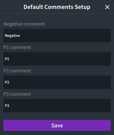 CervirayExpert_19_Default_Comments_Setup